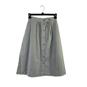 Liberated Lady Women's Grey Mid-Long Skirt with Pockets